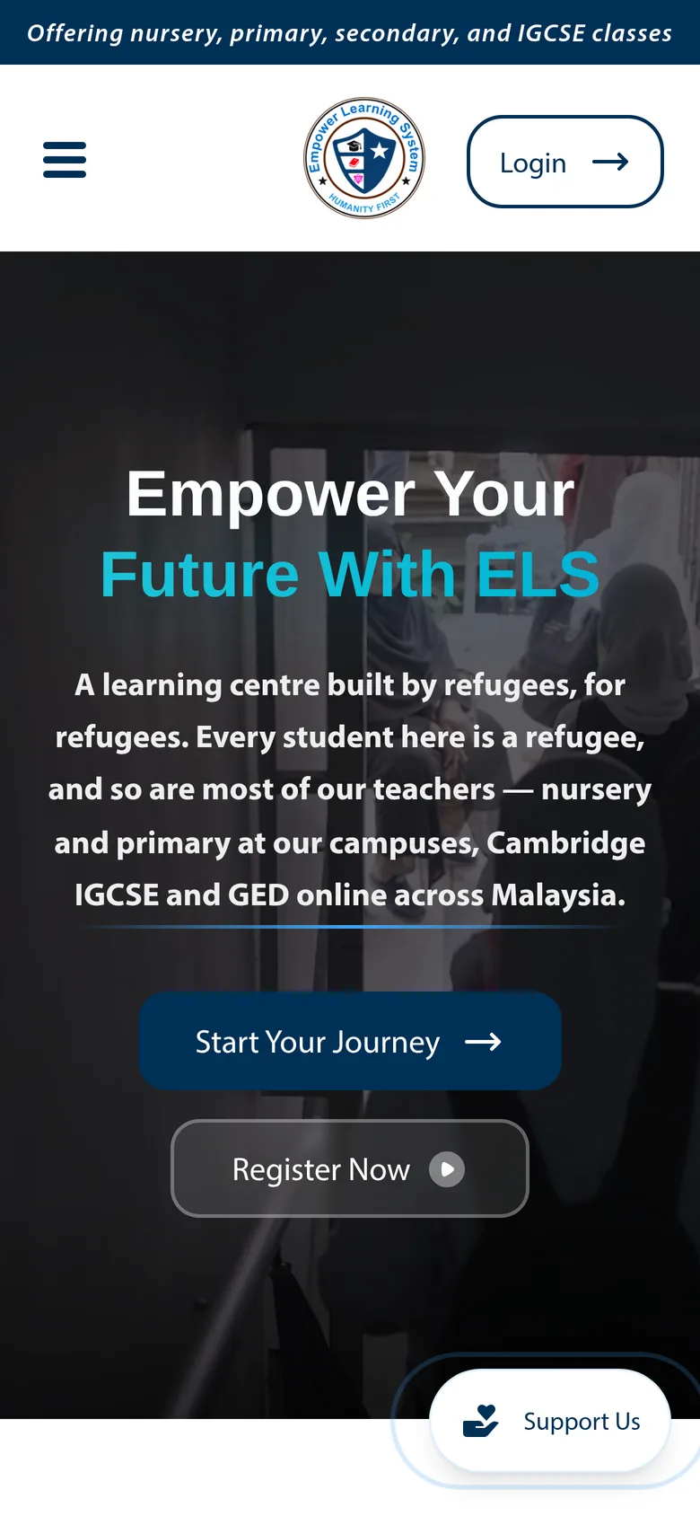 elsystem.org on a phone