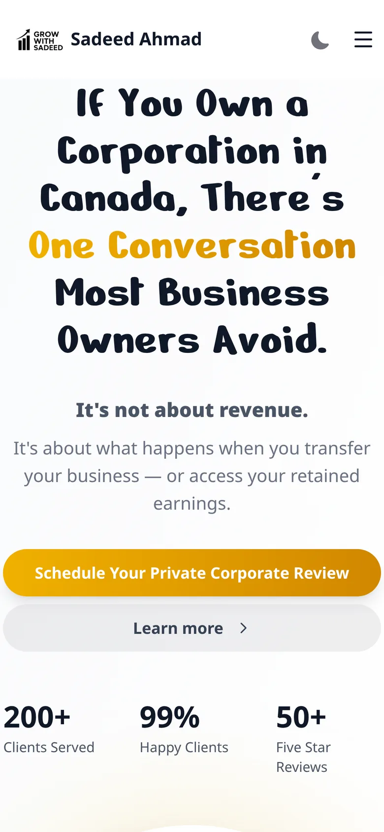 growwithsadeed.com on a phone